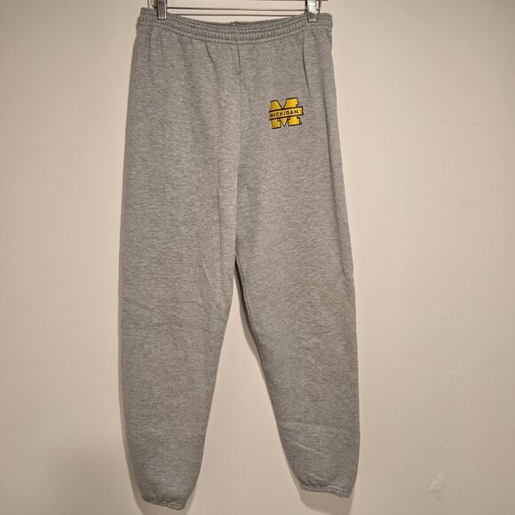 Vintage University of Michigan Sweatpants Medium Men Gray Blue Yellow Maize USA - Picture 1 of 10